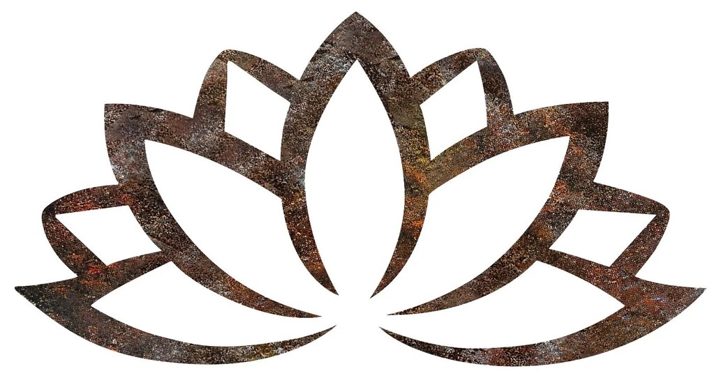 Fém fali dekoráció, Rusty Lotus