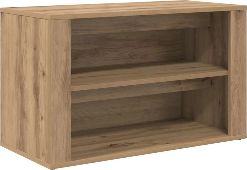 vidaXL Cipőtartó polcokkal kézműves tölgy 75 x 35 x 45 cm Faanyag