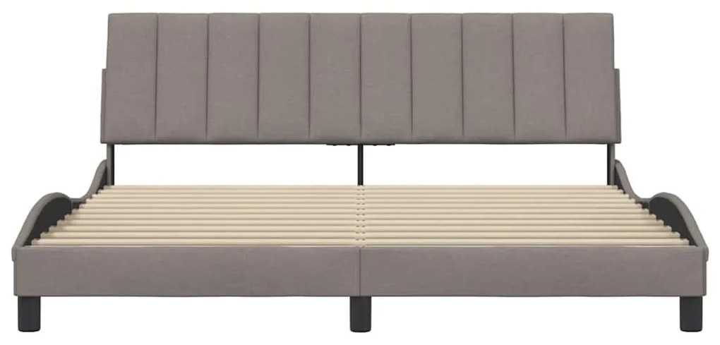 tópszínű szövet ágykeret matrac nélkül Hanko 180 x 200 cm