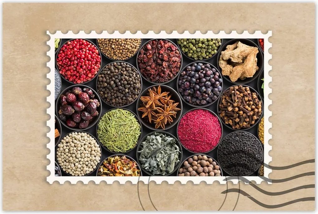 Poszterek 60x40 Fűszertartó tálak gyógynövények