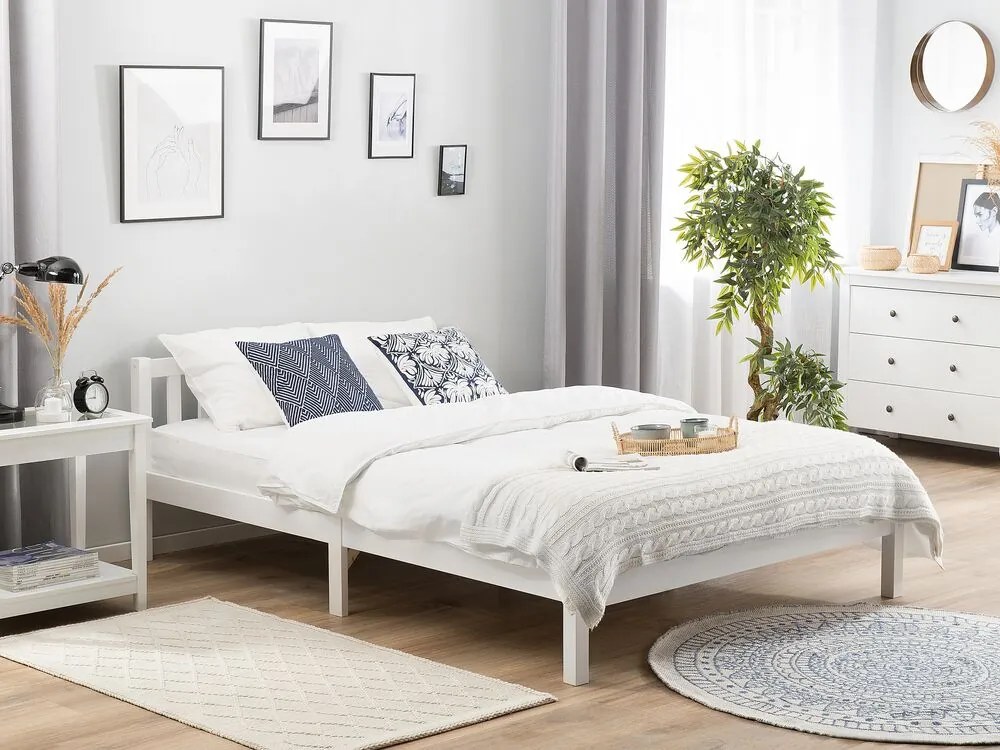 Franciaágy 140 cm FLORAL (fehér). 1018523