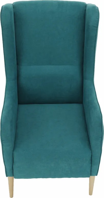 Kényelmes fotel, türkíz/bükk, BREDLY