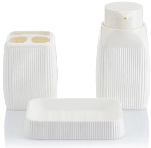 Fürdőszobai készlet CRYSTAL 5 db fehér