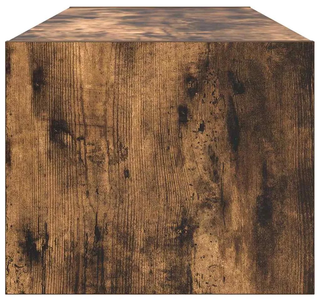 2 db füstös tölgy színű szerelt fa TV-szekrény 100x31x25,5cm