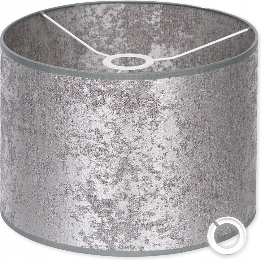 Fényes lámpabúra Lámpabúra Ezüst henger 25cm