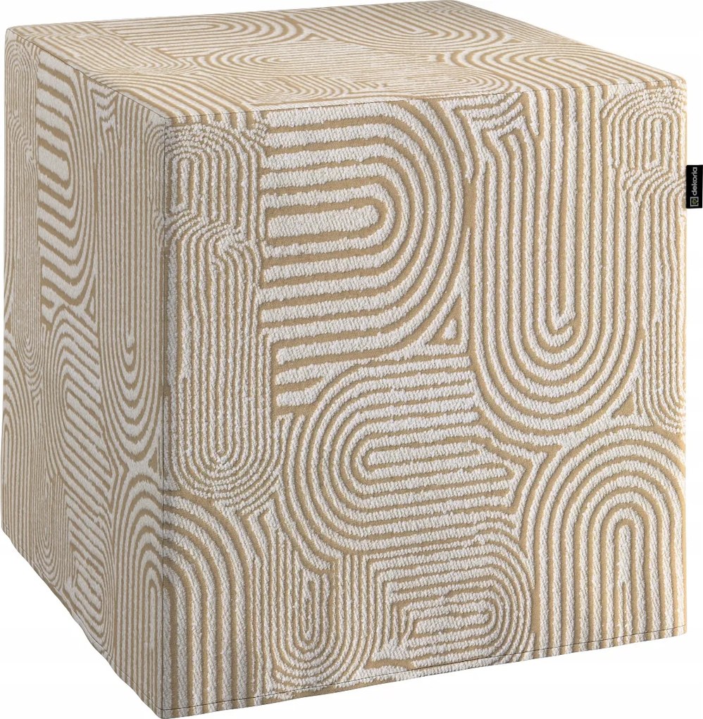 Dekoria Puff kocka bézs-ecru