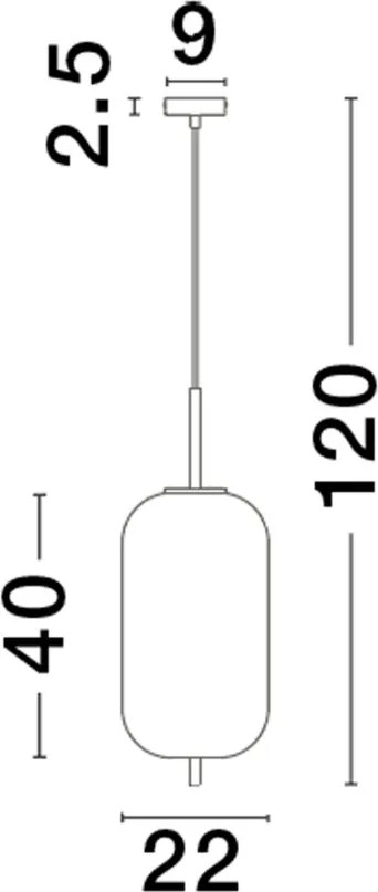 NOVALUCE 9624080 LATO Modern Függesztett Lámpa E27 IP20