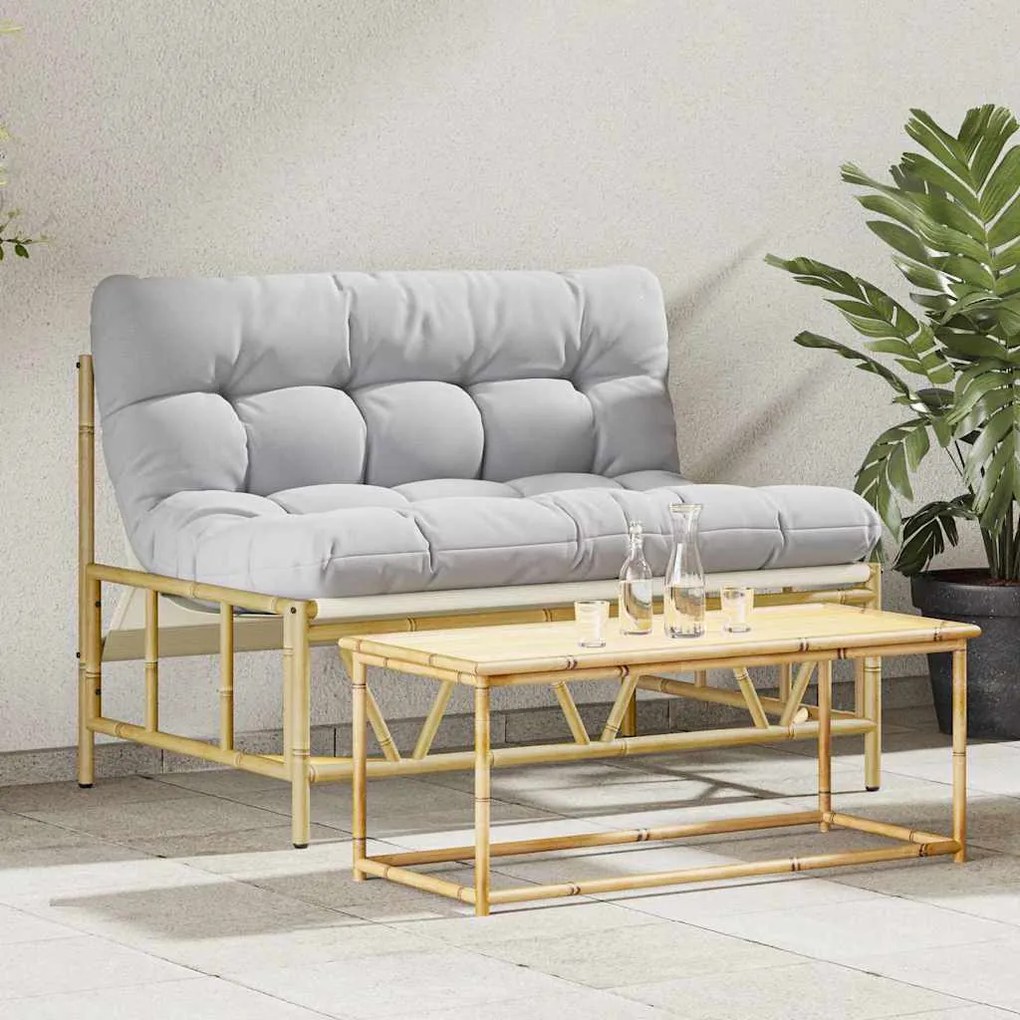 vidaXL Kerti pad Világosszürke 110 x 75 x 71 cm Acél