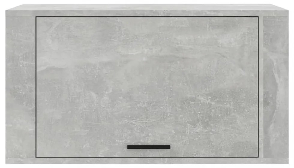 betonszürke szerelt fa fali cipőszekrény 70 x 35 x 38 cm