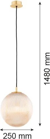ARGON 8515 PALOMA Egyágú Függesztett Lámpa Sárgaréz E27 IP20