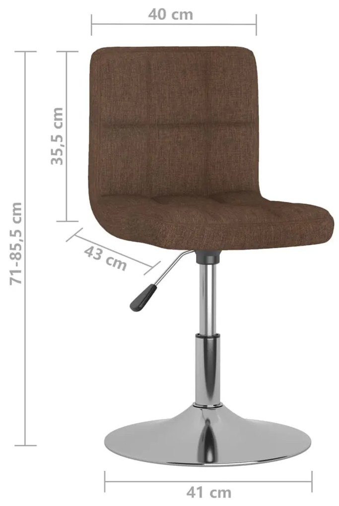 barna szövet forgó bárszék