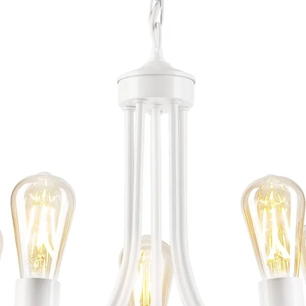 Csillár láncon GINA 5xE27/60W/230V fehér