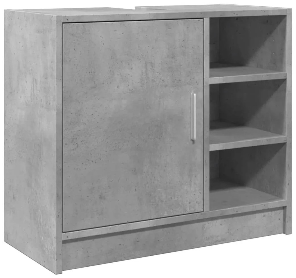 Betonszürke szerelt fa mosdószekrény 63 x 29 x 55 cm