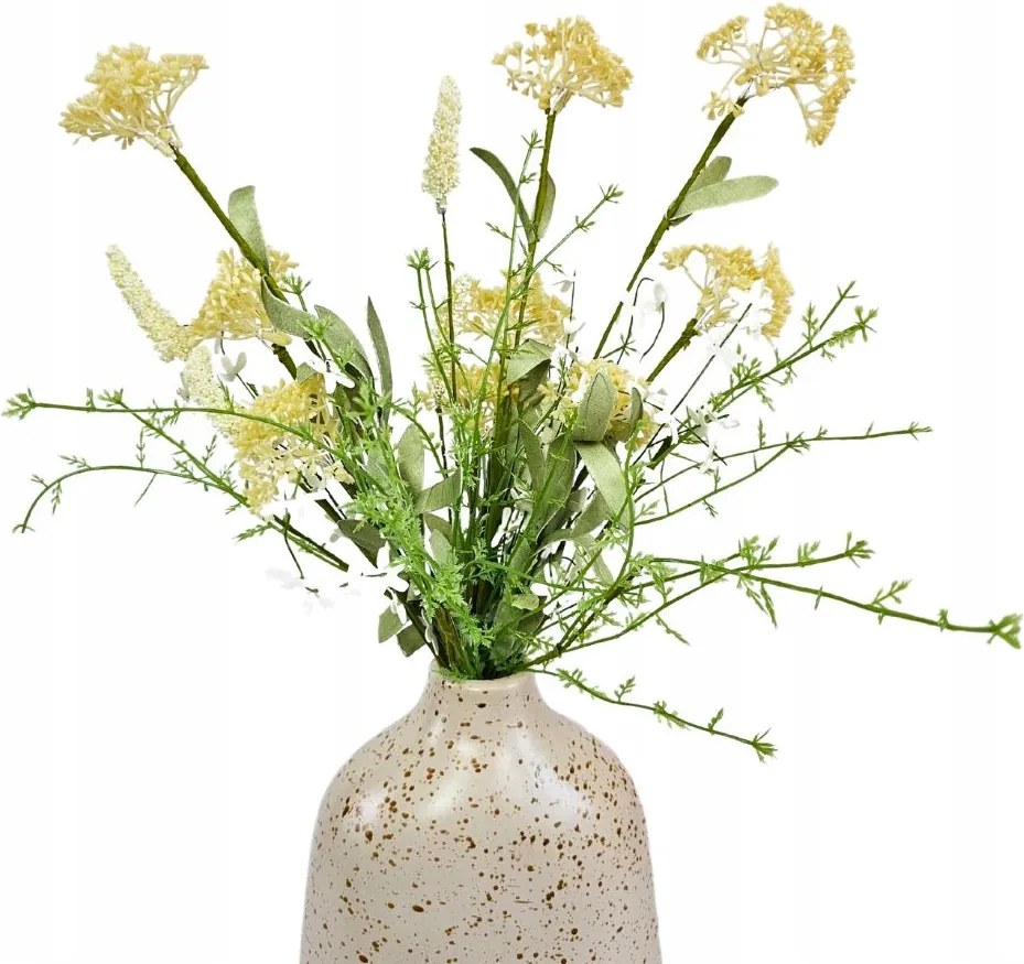 Művirág ágak vázába, 69 cm magas, mezei virágok, élethű