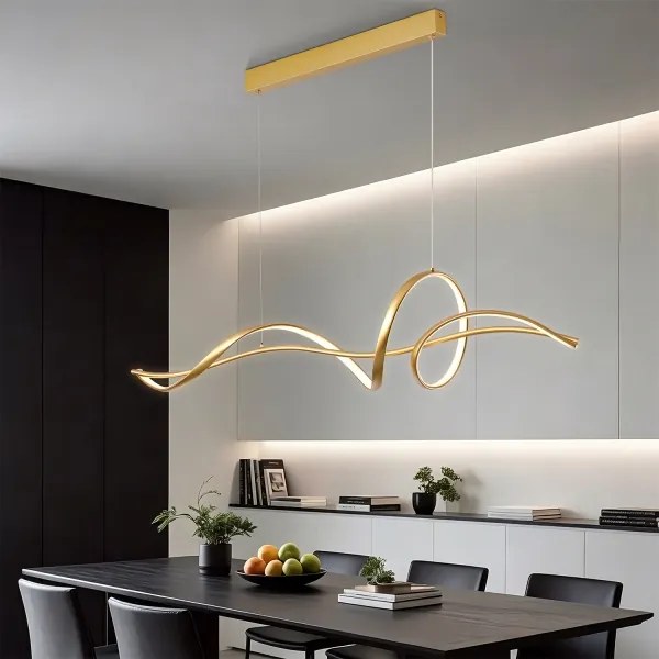 Brilagi - LED dimmelhető kábelre függesztett csillár SIGNATURE LED/55W/230V 120x23 cm arany + távirányító