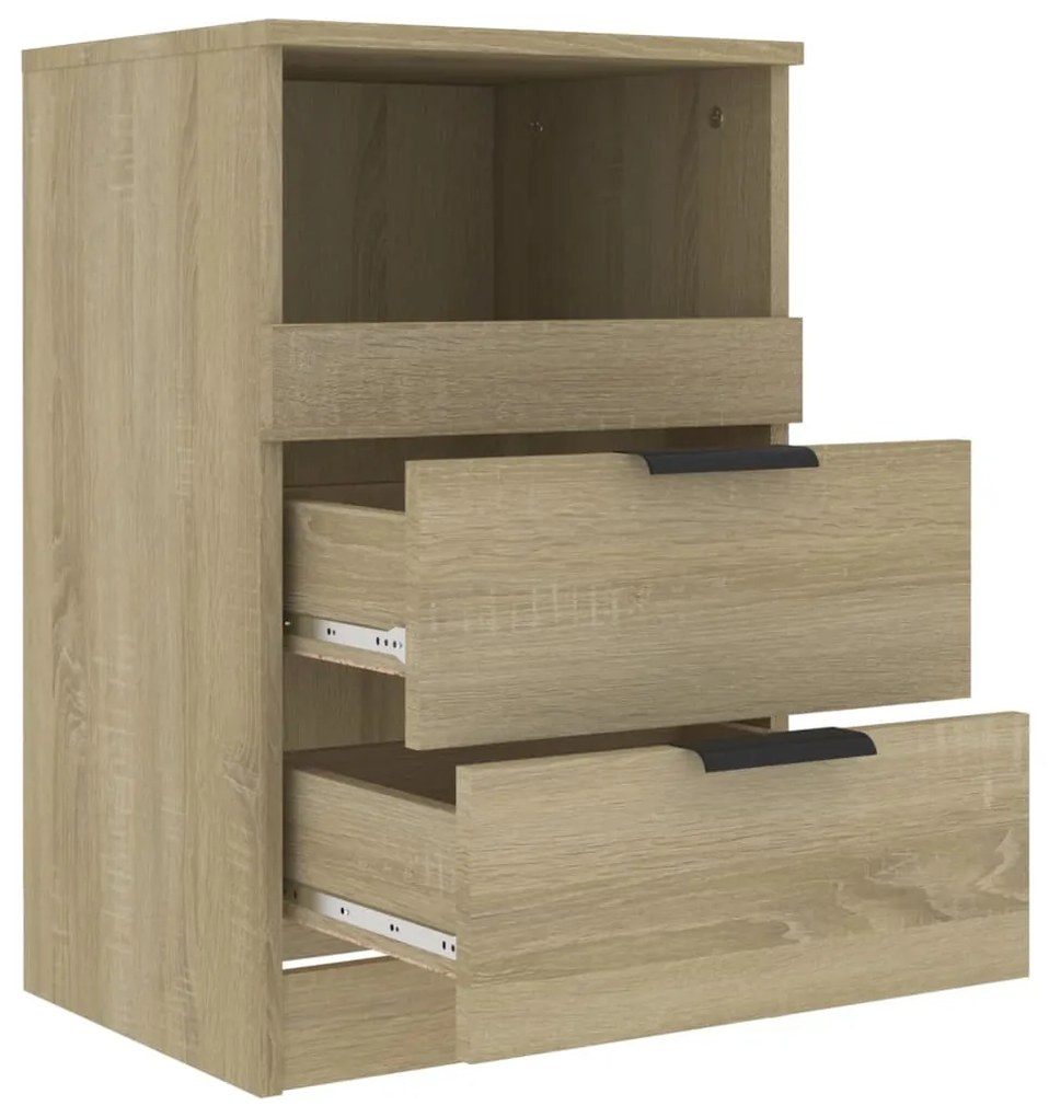 Sonoma tölgy színű szerelt fa éjjeliszekrény