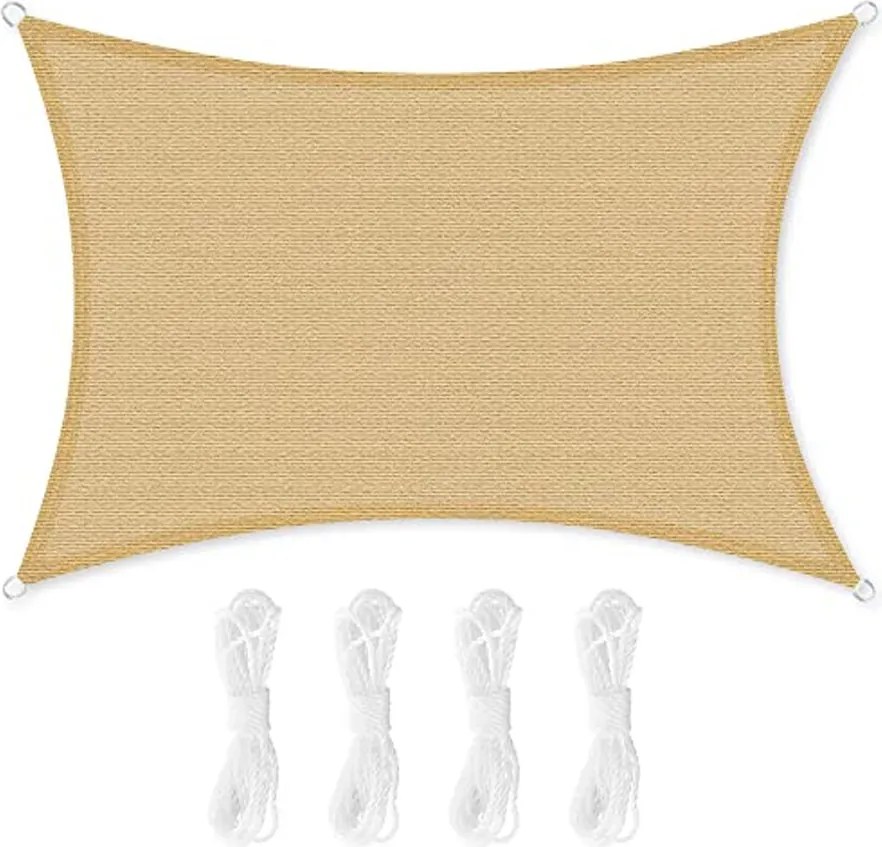 SONGMICS Napvitorla 3x5 m, homok sárga