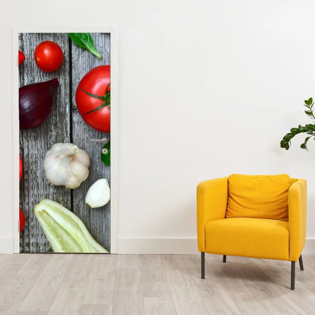 Fotótapéta ajtóra - Zöldség (95x205cm)