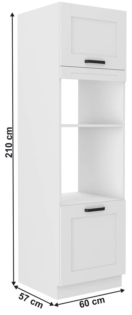 Magas szekrény sütőhöz és mikrohullámú sütőhöz Lesana 1 (fehér) 60 DPM-210 2F. 1063923