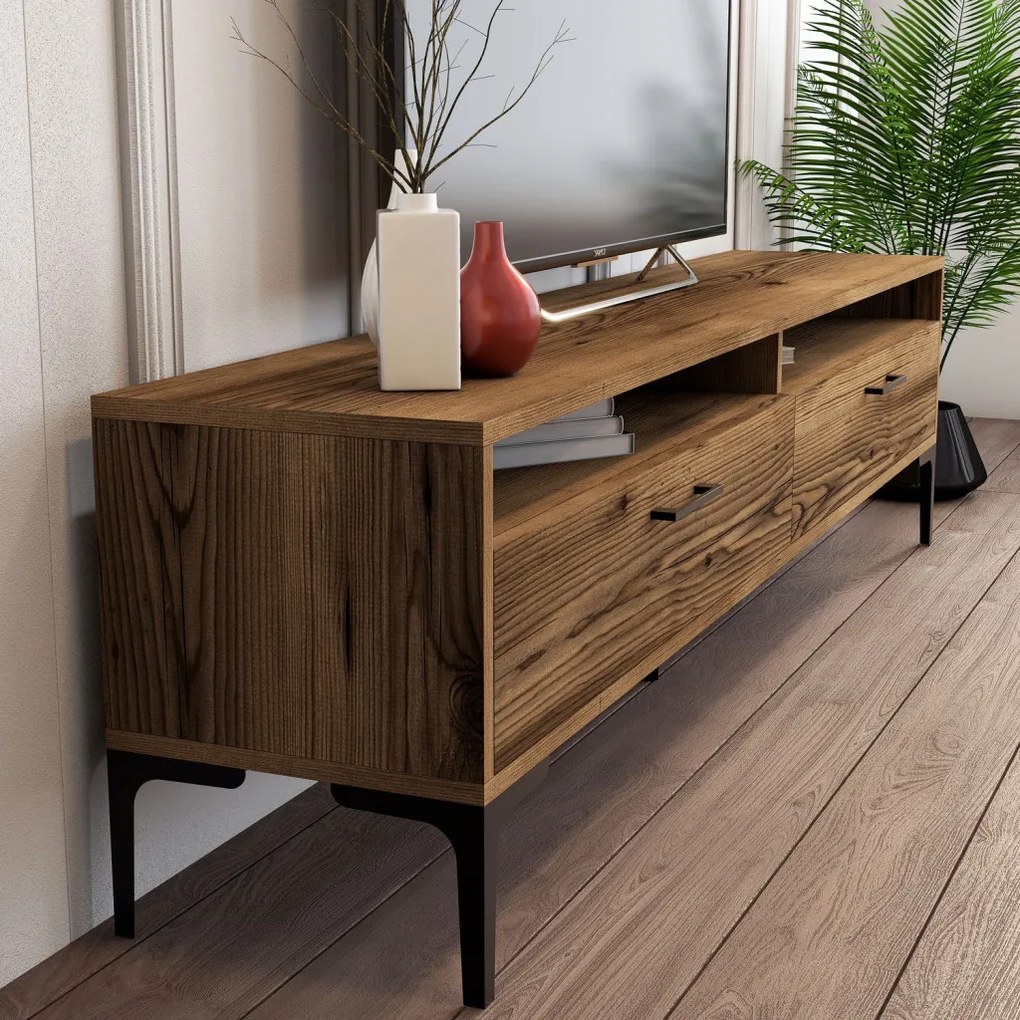 Istanbul TV-állvány, dió, 180 cm – TR845HCT3098