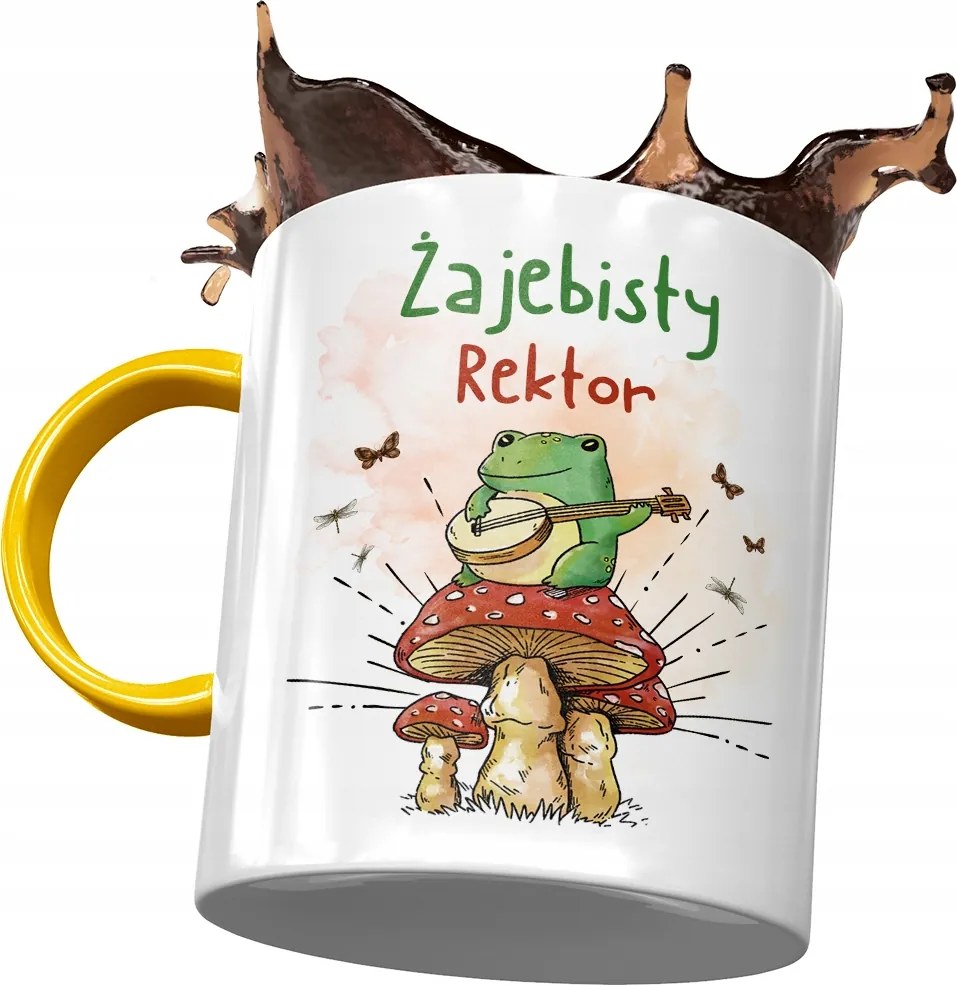 Sárga Bögre A Rektornak Békás Rektor Bögre Nyomtatott Fotóval