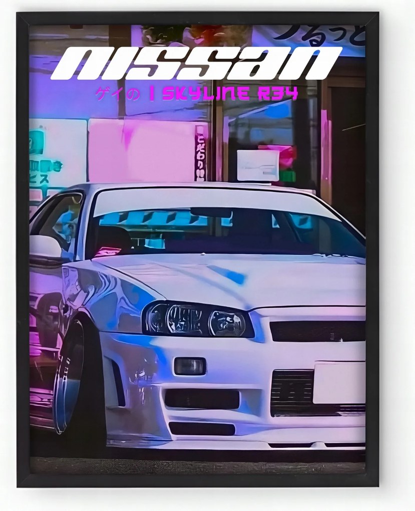 Nissan Jdm keretes poszter 30x40 cm Ajándék ötlet