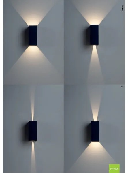 Redo 90636 - LED Kültéri lámpa SONNY 2xLED/5W/230V 2200/4000K IP54 antracit