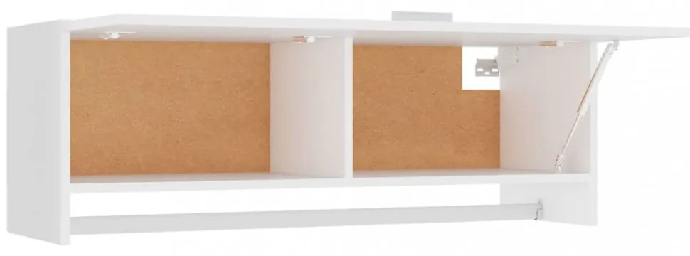 fehér szerelt fa ruhásszekrény 100 x 32,5 x 35 cm