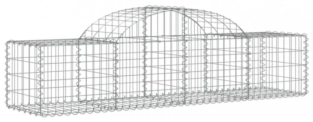 14 db íves horganyzott vas gabion kosár 200x50x40/60 cm