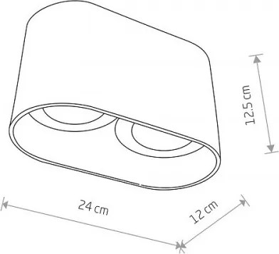NOWODVORSKI 9240 OVAL Hengeres Mennyezeti Lámpa GU10 IP20