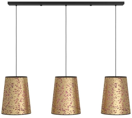 Eglo 390293 - Csillár zsinóron CASTUERA 3xE27/25W/230V arany/rózsaszín