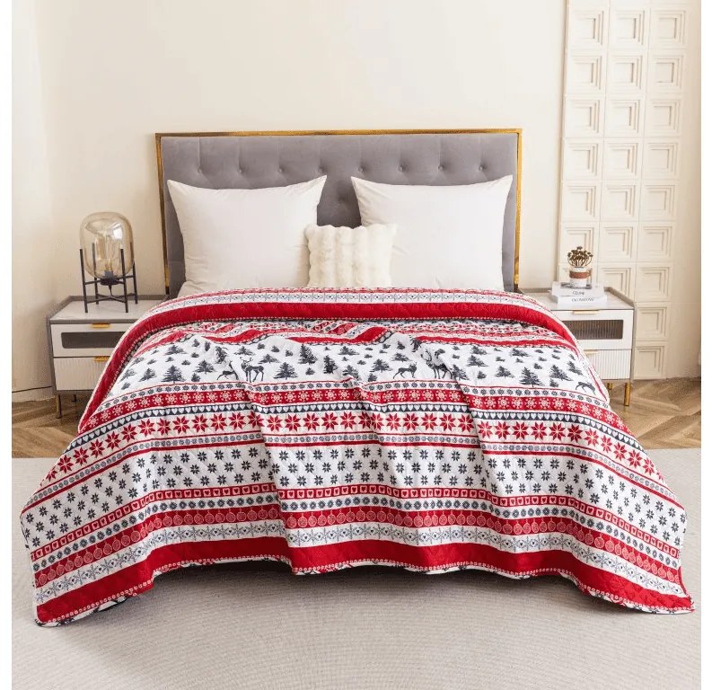 Ágytakaró TWINKLE CHRISTMAS színes Méret: 170 x 210 cm