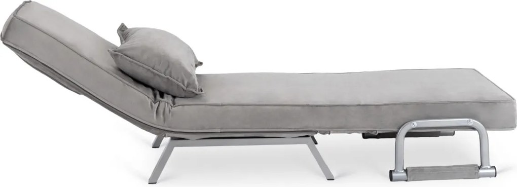 Dönthető fotel szürke bársony kárpittal – BART