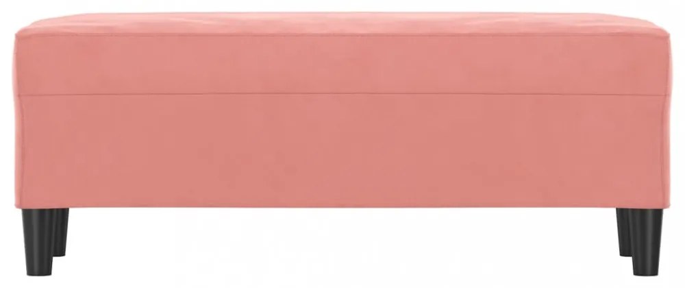 vidaXL rózsaszín bársony pad 100 x 35 x 41 cm