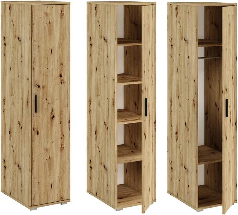 Bodo 1D4P Artisan könyvespolcos szekrény polcokkal és Ufc rúddal