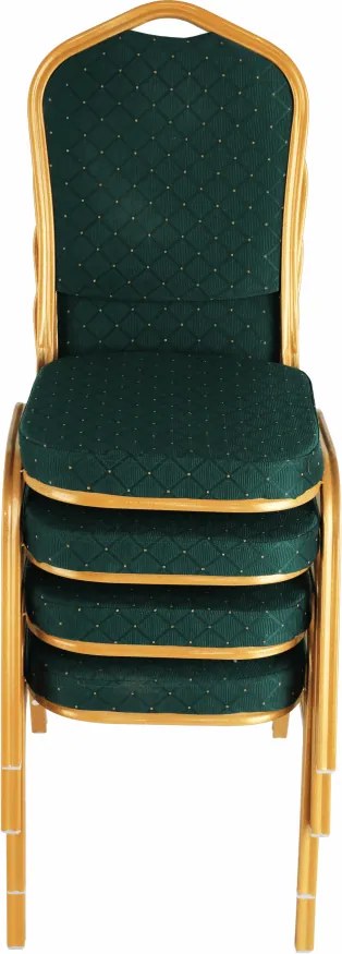 Rákásolható szék, zöld/arany festés, ZINA 3 NEW