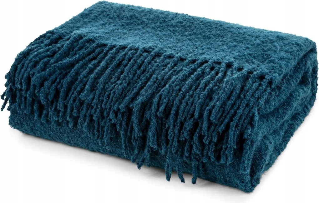 Béla takaró 150x180 cm sötétkék ágyhoz kanapé puha vastag meleg