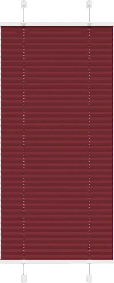 vidaXL pliszírozott redőny Bordeaux piros 55x100 cm Szövetszélesség