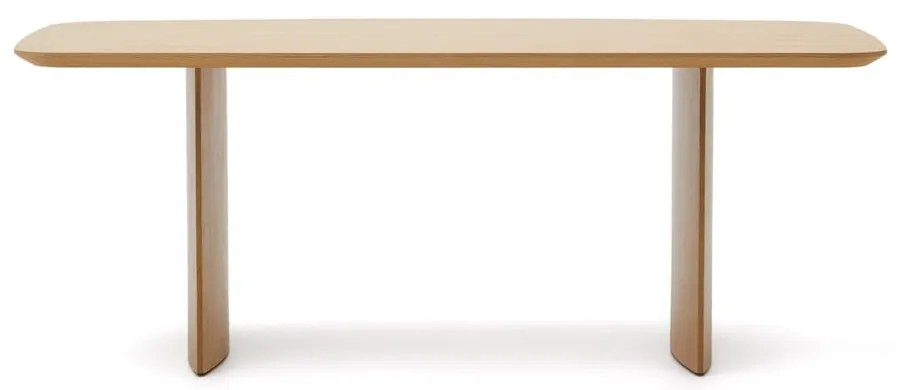 Natúr színű étkezőasztal tölgyfa dekorral 100x200 cm Litto – Kave Home