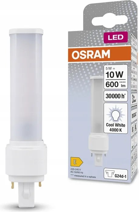 Led fénycső G24d-1 5W 10W 4000K Semleges 120° Dulux Led D Em &amp; Ac