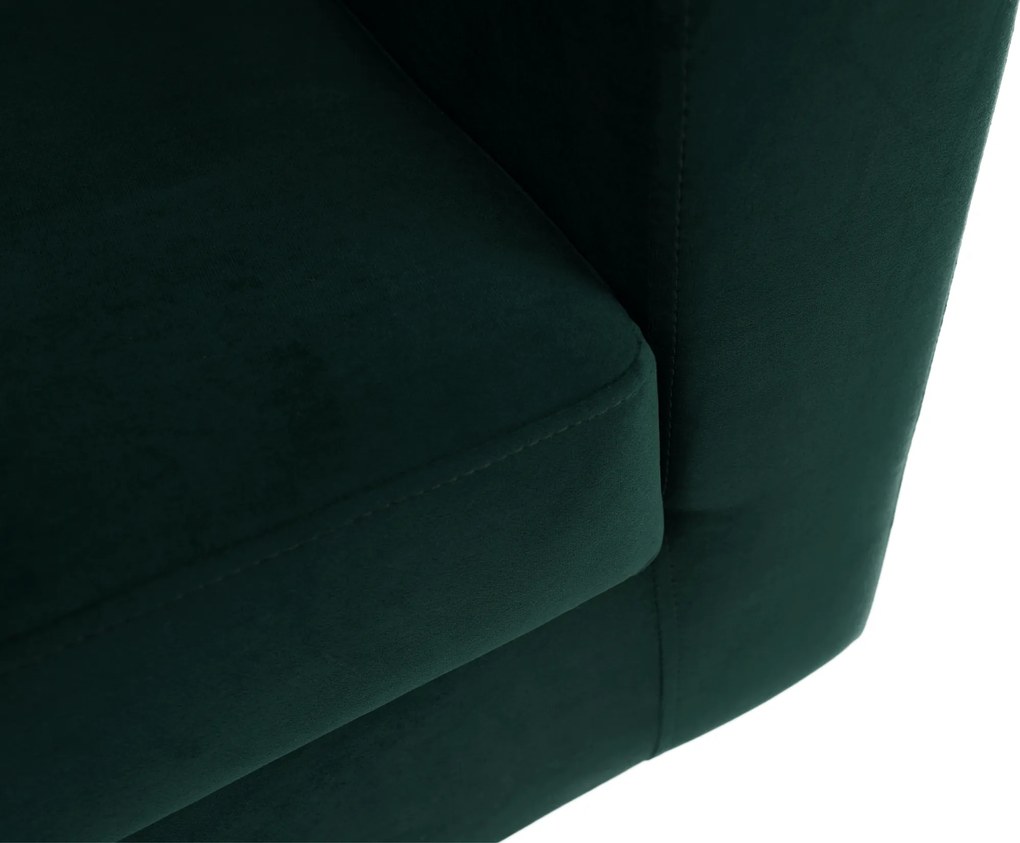 Teljesen kárpitozott heverő, smaragd szövet, LUANA