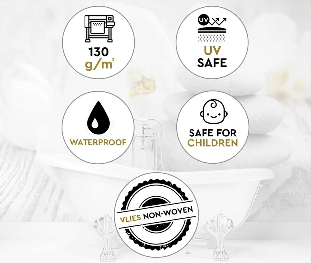 Gario Fotótapéta Virágok és zen kövek Anyag: Vlies, Méret: 100 x 70 cm