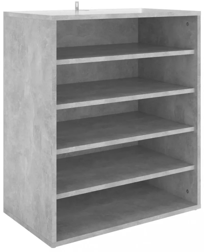 vidaXL betonszürke szerelt fa cipősszekrény 60 x 35 x 70 cm