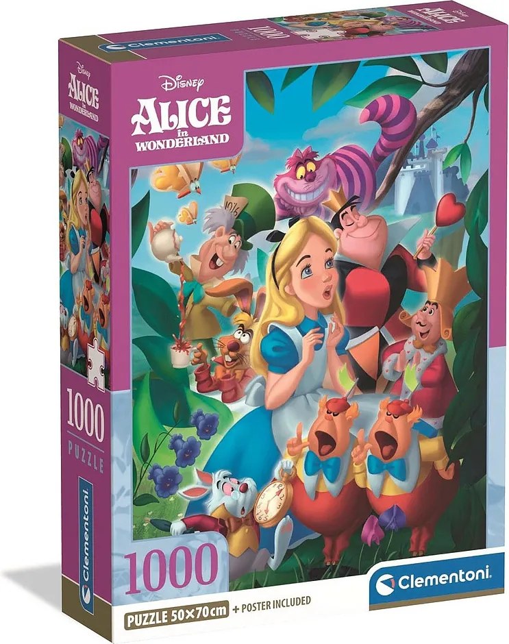 Disney Alice Csodaországban Adventures 1000 db-os Compact puzzle Clementoni