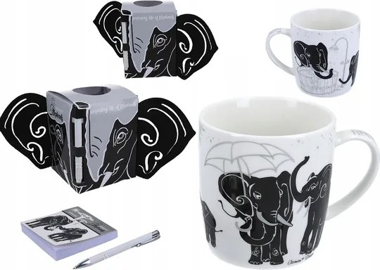 Extra Ajándék Szett Bögre 450ml Elefántok