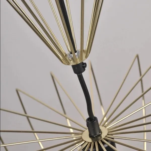 Csillár zsinóron JASMINA 1xE27/20W/230V átm. 40 cm arany