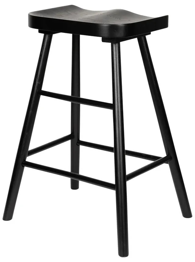 Fekete tölgyfa bárszék (ülésmagasság 65,5 cm) Vander – White Label