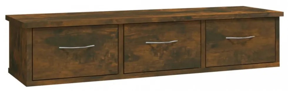 füstös tölgy színű szerelt fa faliszekrény 88x26x18,5 cm