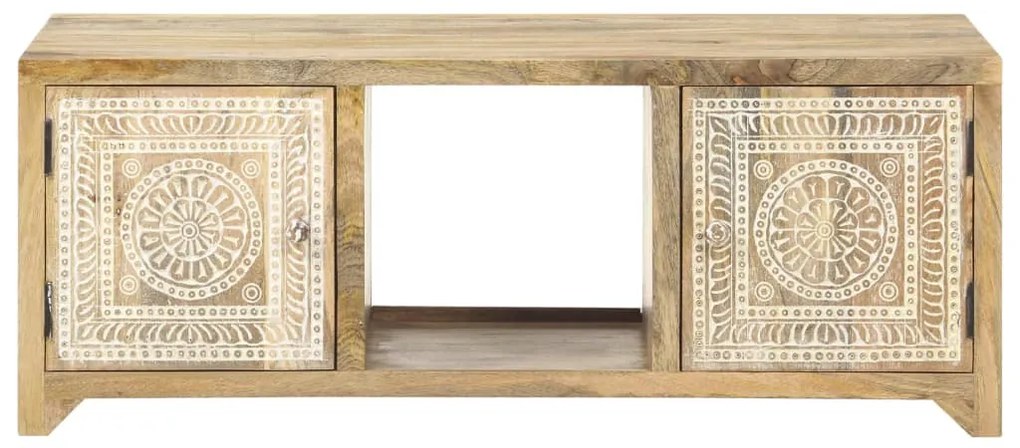 Tömör mangófa dohányzóasztal 90 x 50 x 35 cm