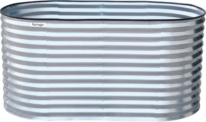 Furnigo Emelt ágyás 160x80x78 cm - ezüst